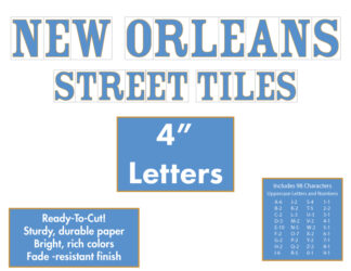 4" Street Tiles Cutout Letters