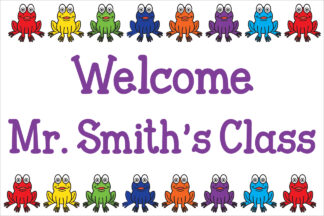 Color Frogs Door Sign