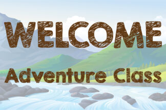 Mountains Door Sign
